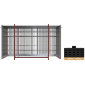SET two-part | with 20 construction fences and accessories | on transport pallets | Mobile fence ,,Standard